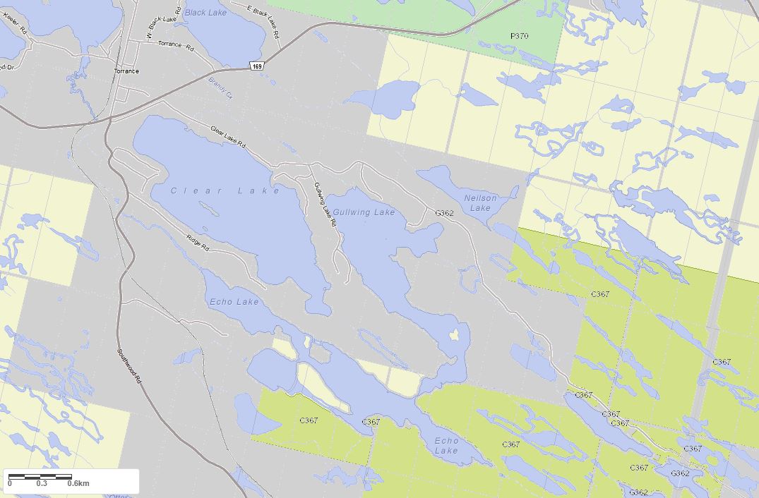 Crown Land Map of Torrance Lake in Municipality of Muskoka Lakes and the District of Muskoka